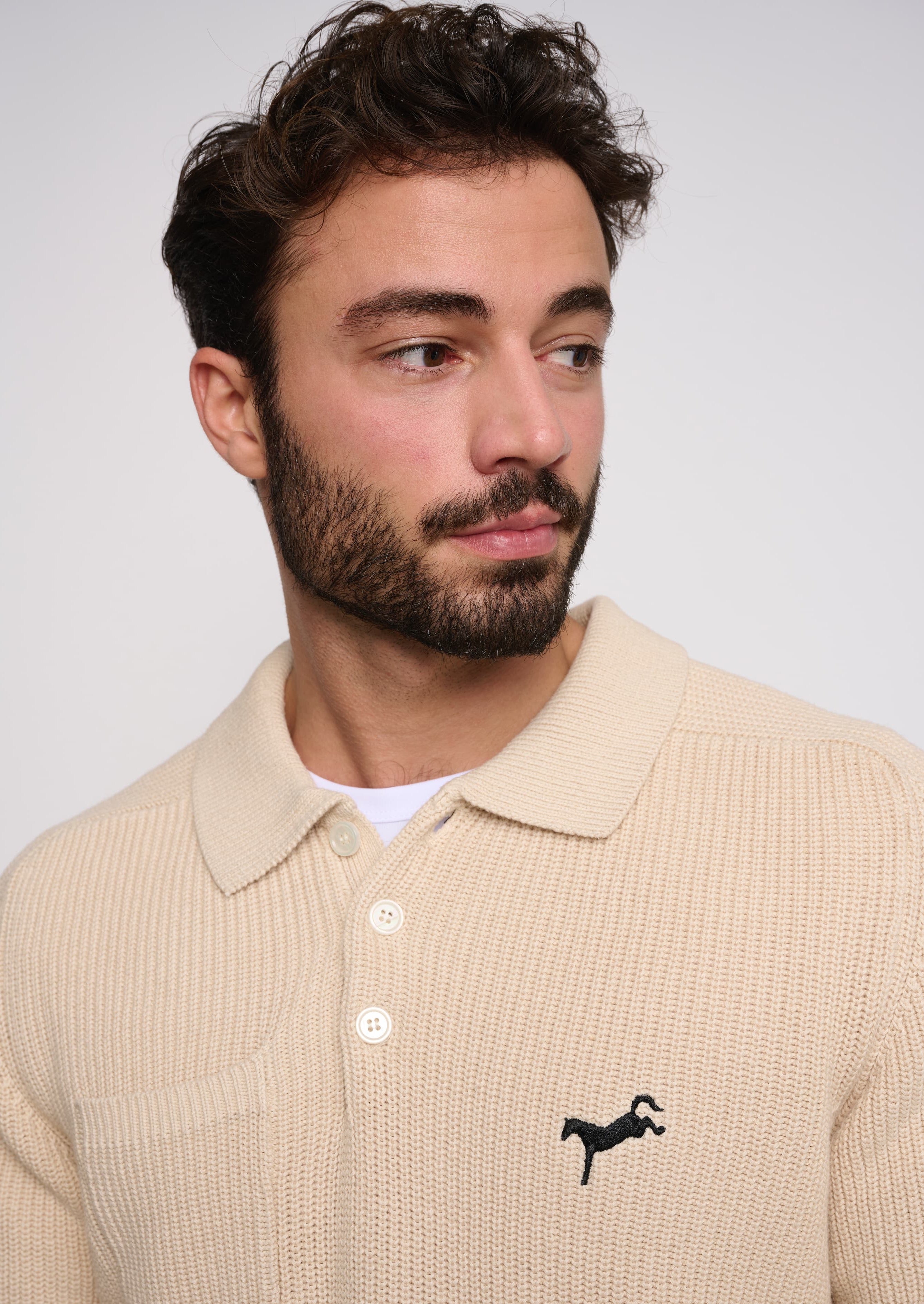 Pullover Caletto I im Polo-Design