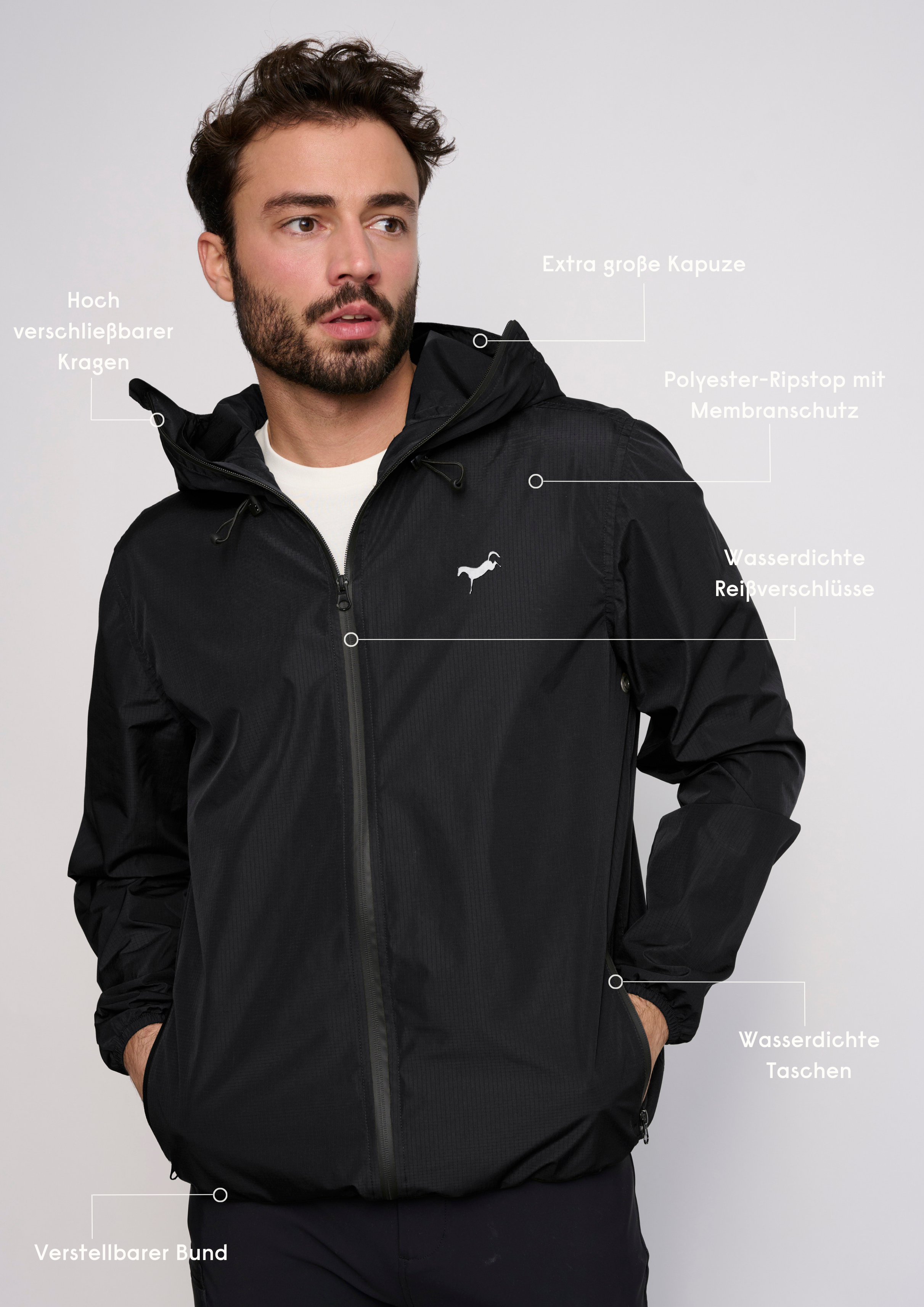 All conditions Jacke Calypso I mit großer Kapuze