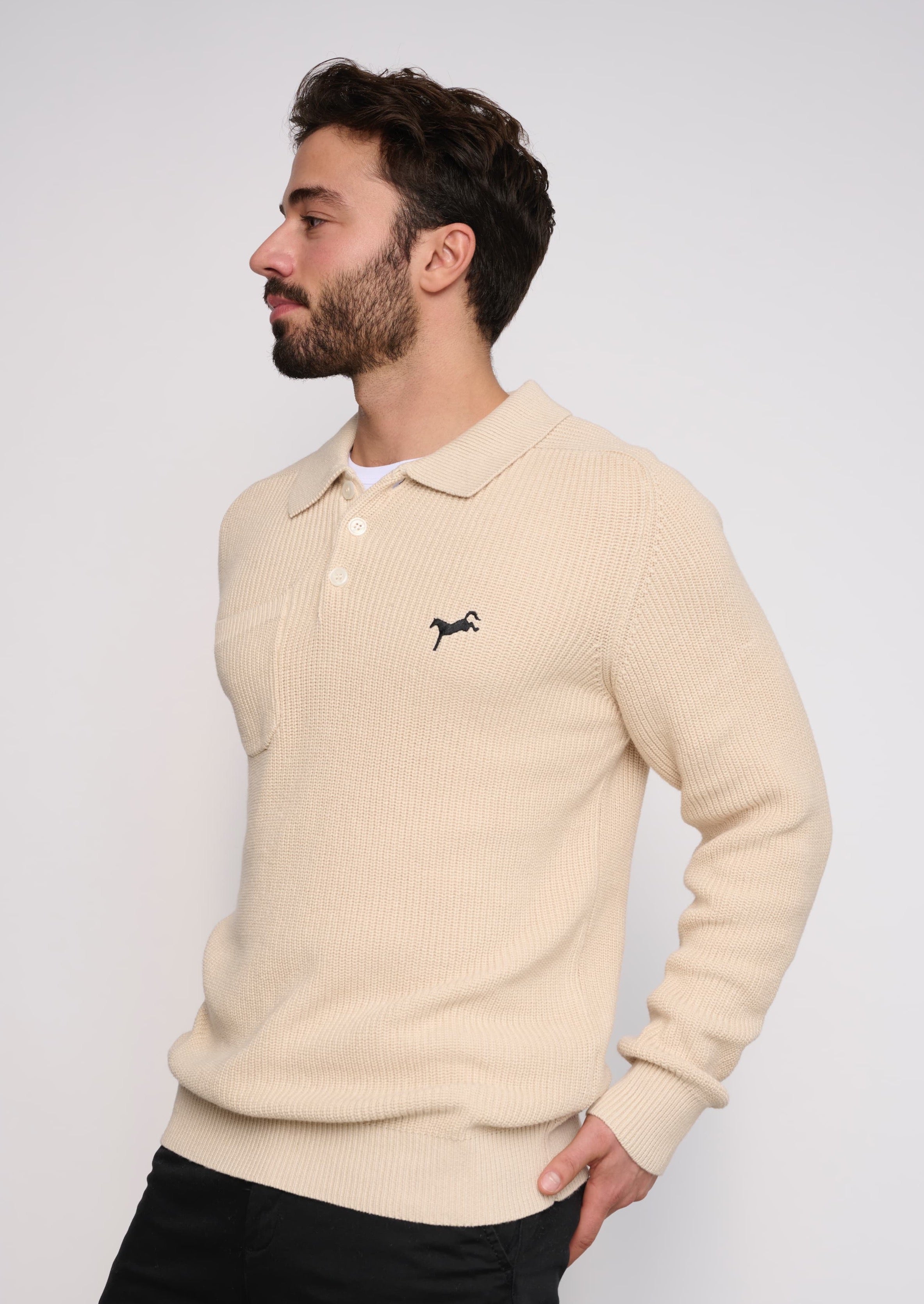 Pullover Caletto I im Polo-Design