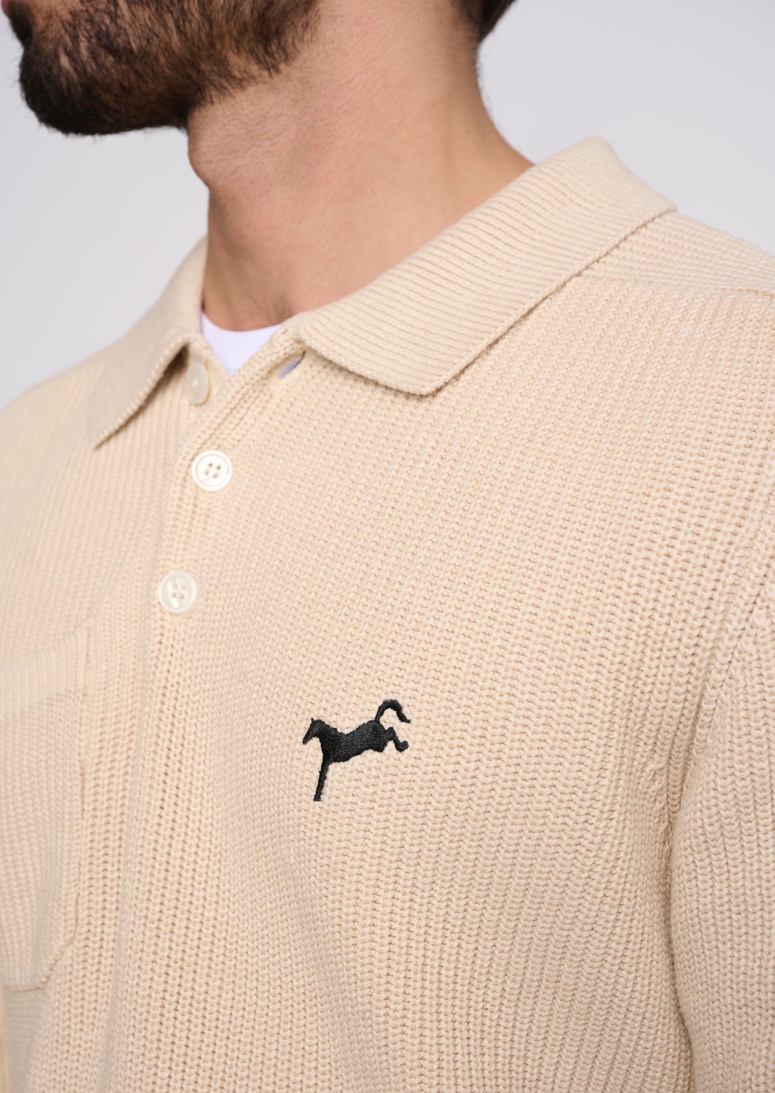 Pullover Caletto I im Polo-Design