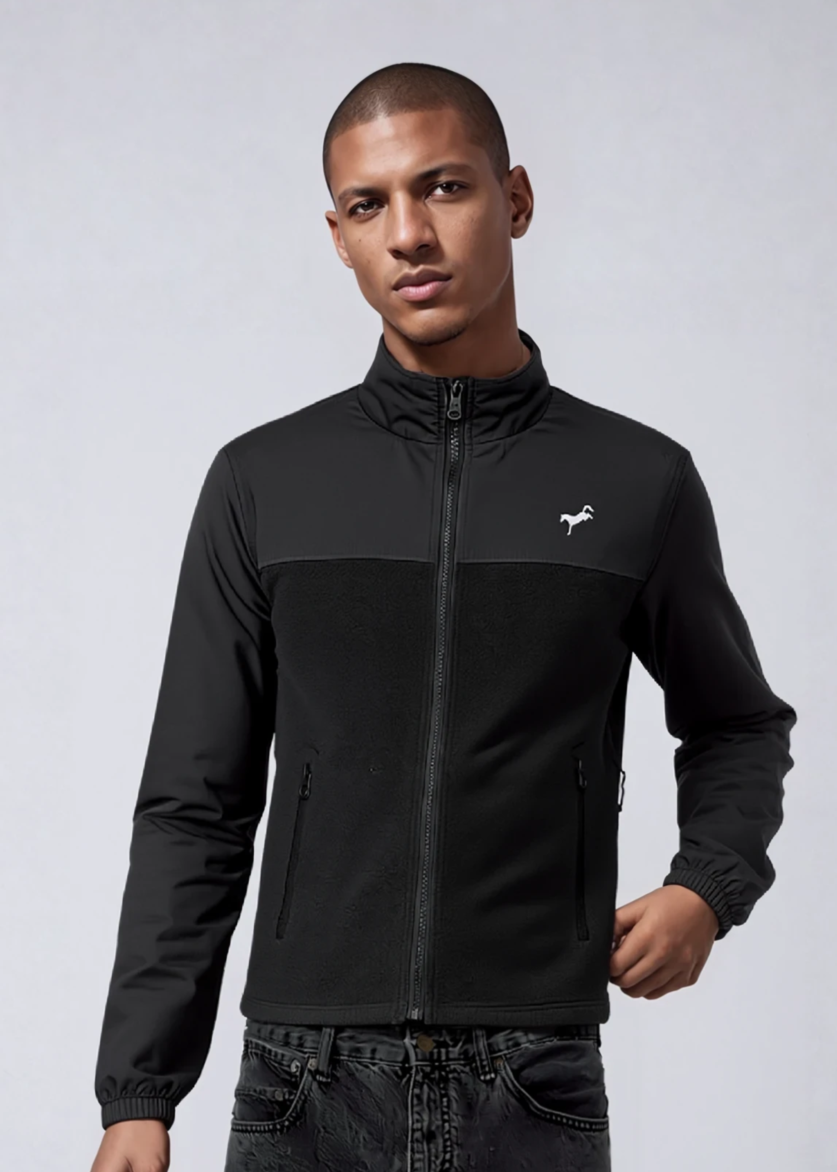 Jacke Carthago mit Teddyfell und 3D Stick-Logo